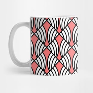 Art Deco Pattern No 77 - Pink - Boho Vintage Pattern Mug